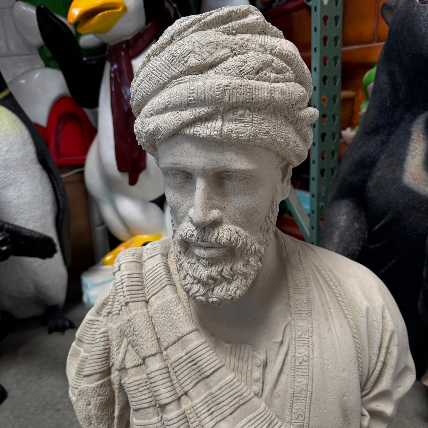 Sheikh Stone Bust Statue