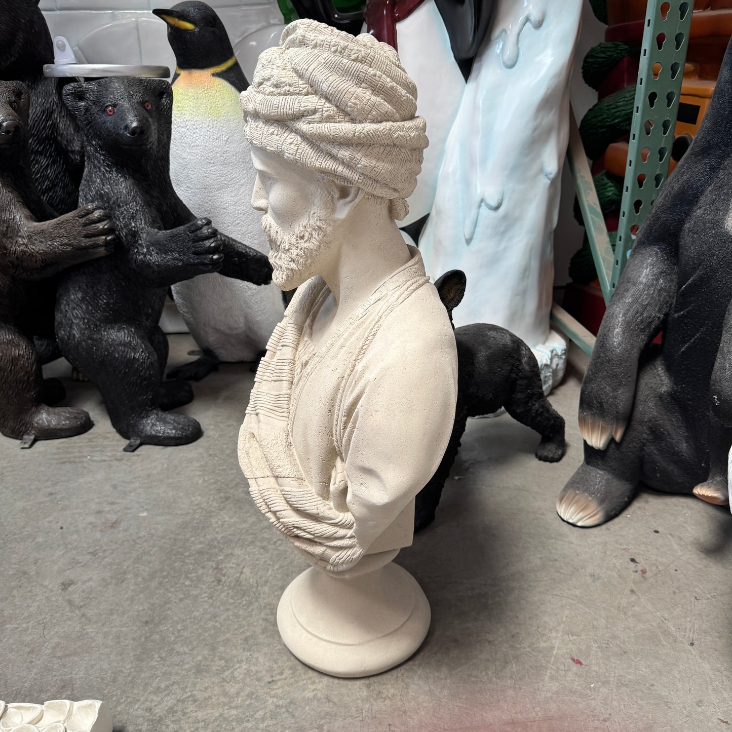 Sheikh Stone Bust Statue