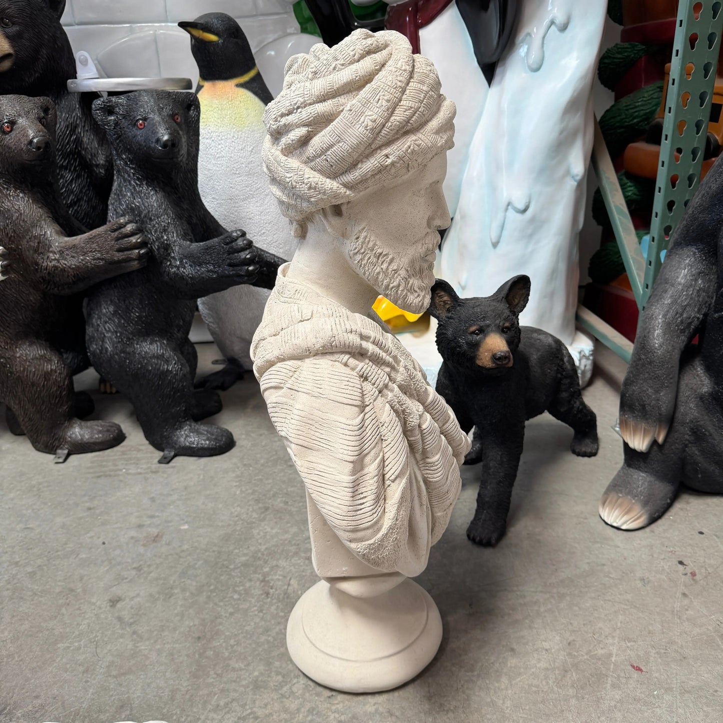 Sheikh Stone Bust Statue M0261-090008-H