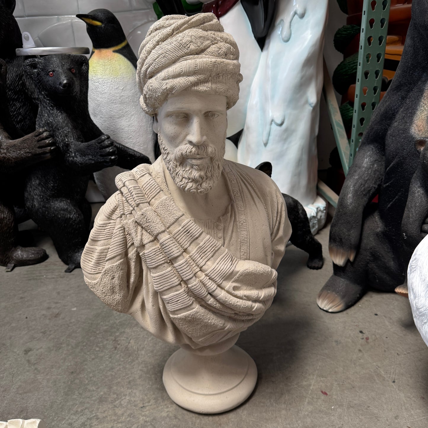 Sheikh Stone Bust Statue