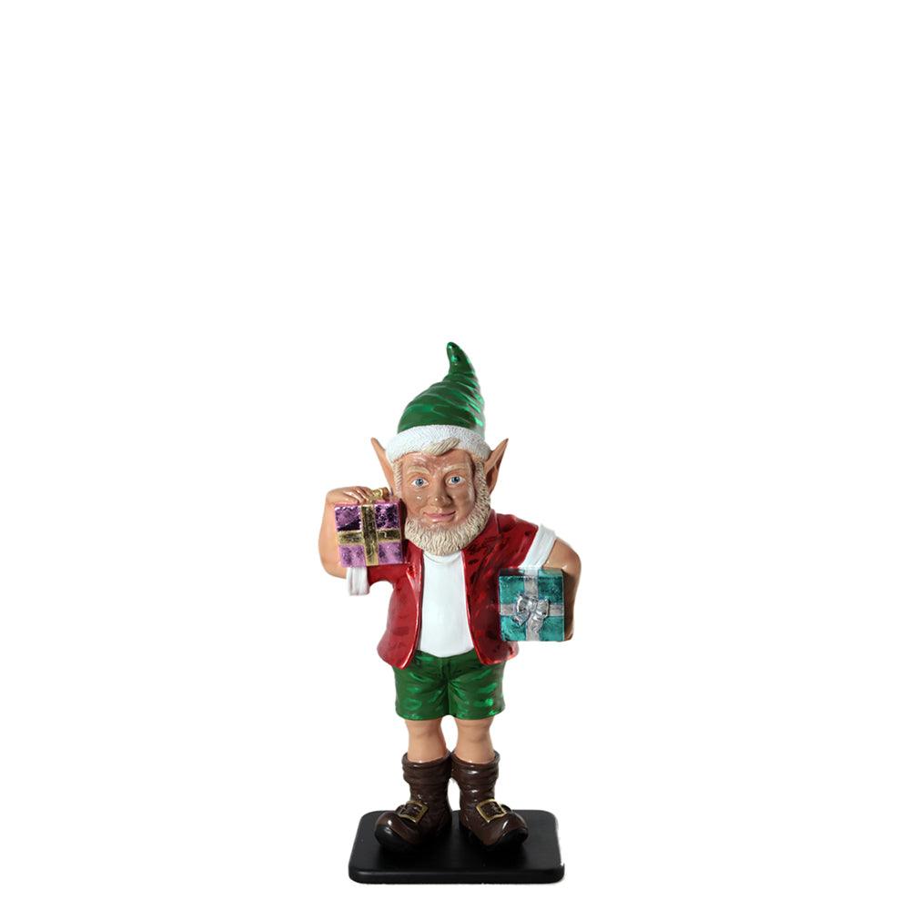 Small Elf Sunny With Gifts Statue