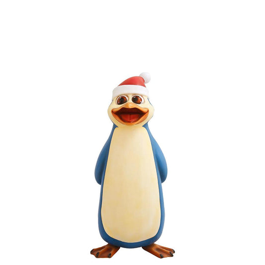 Blue Comic Penguin Singing Statue - LM Treasures Prop Rentals