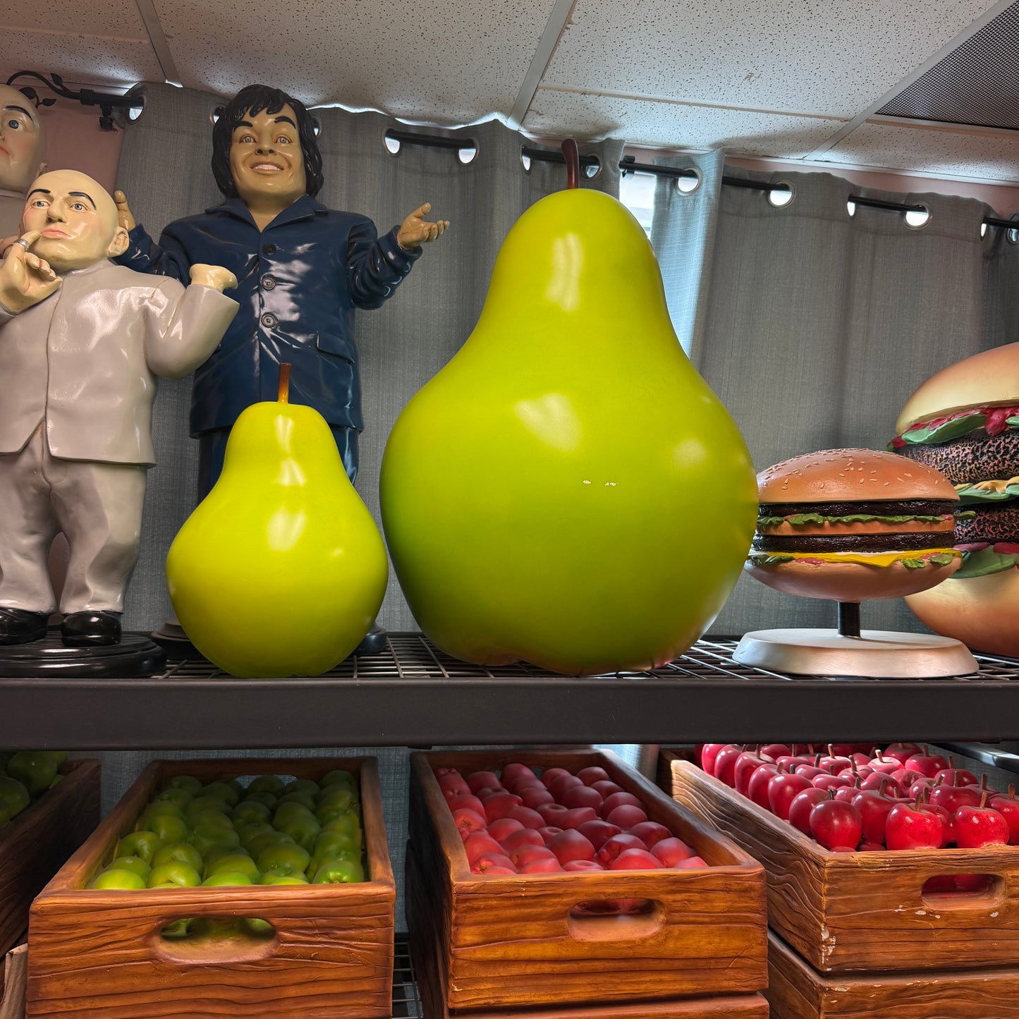 Large Green Pear Statue
