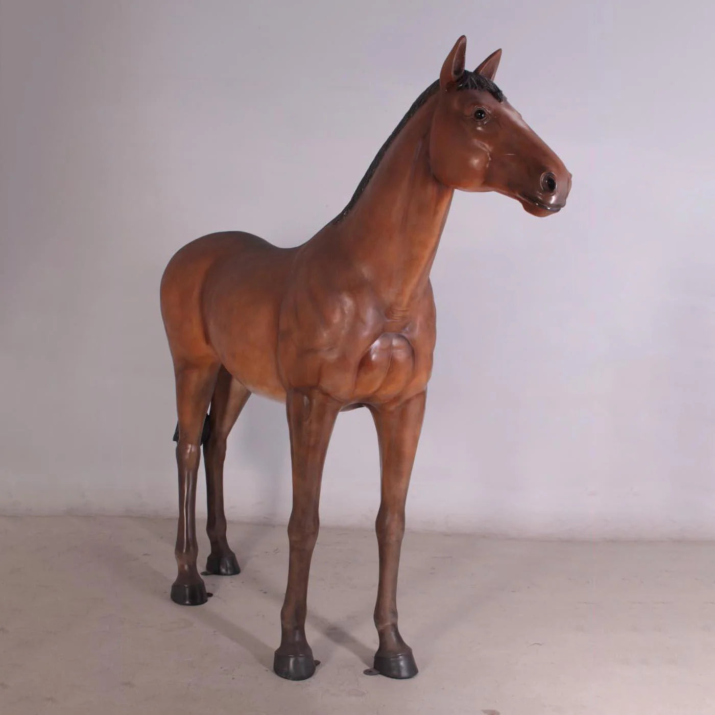Horse Standing Life Size Statue