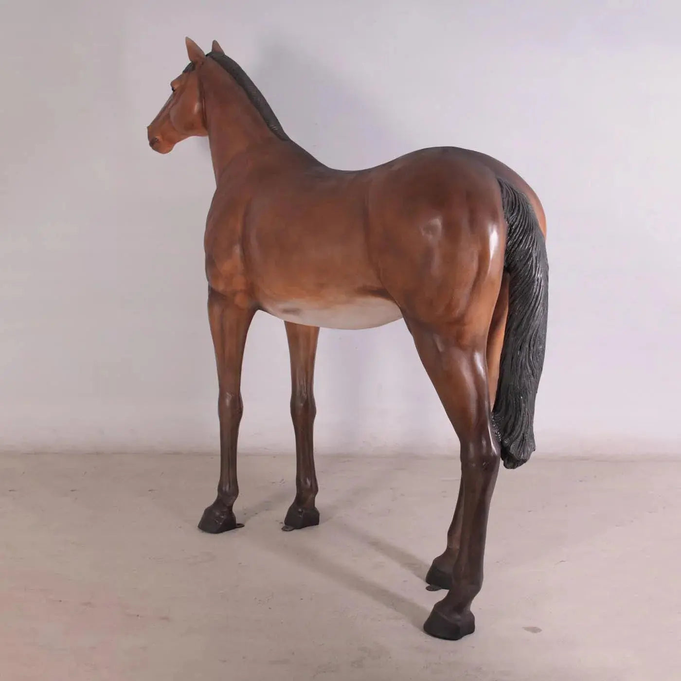 Horse Standing Life Size Statue A0212-100019-H