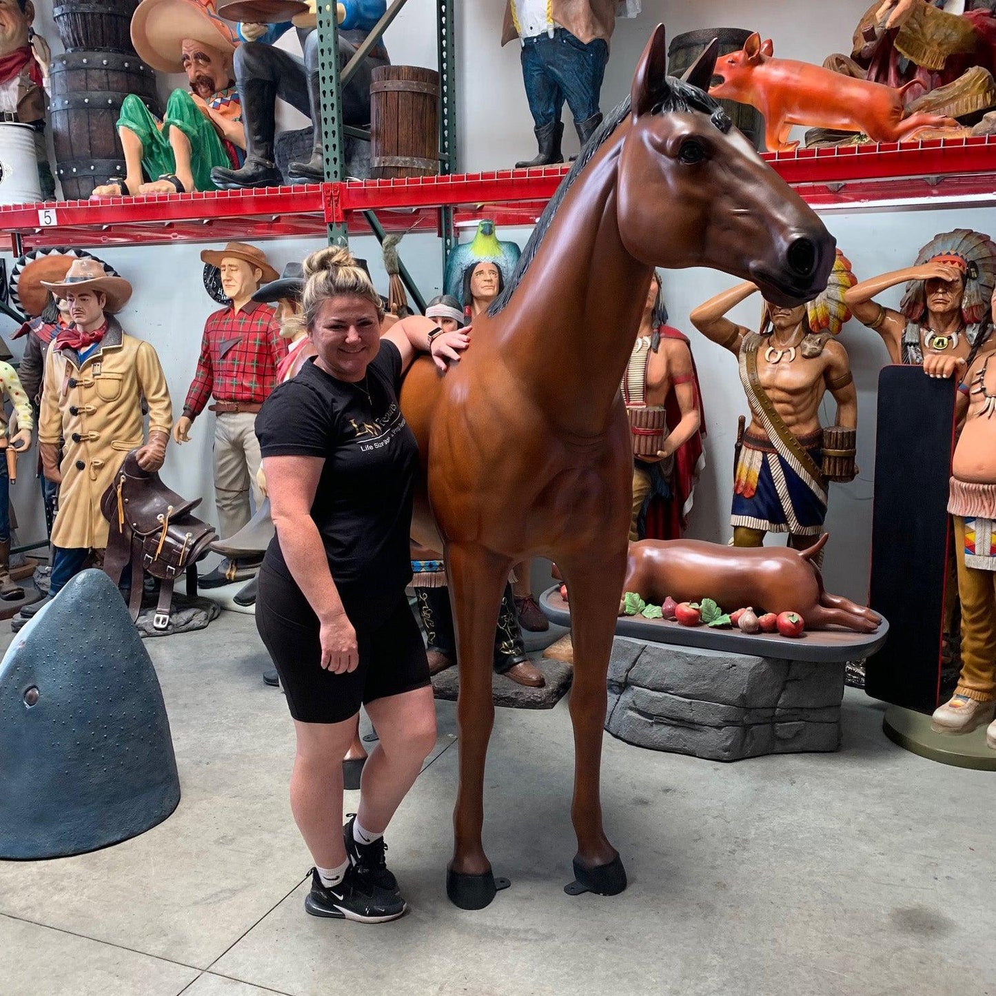 Horse Standing Life Size Statue