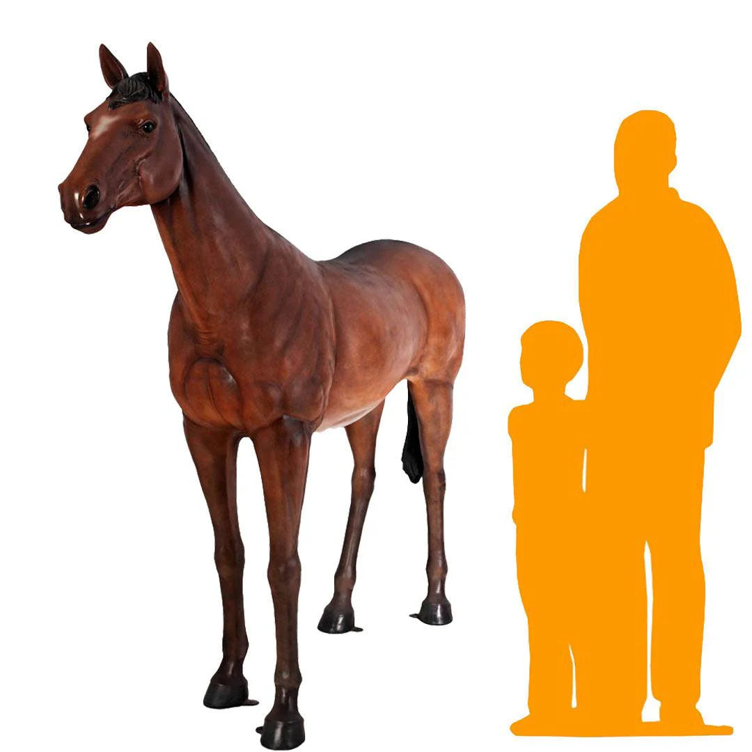 Horse Standing Life Size Statue