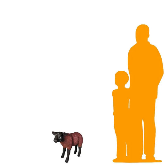 Brown Texelaar Lamb Statue A0244-100024-H