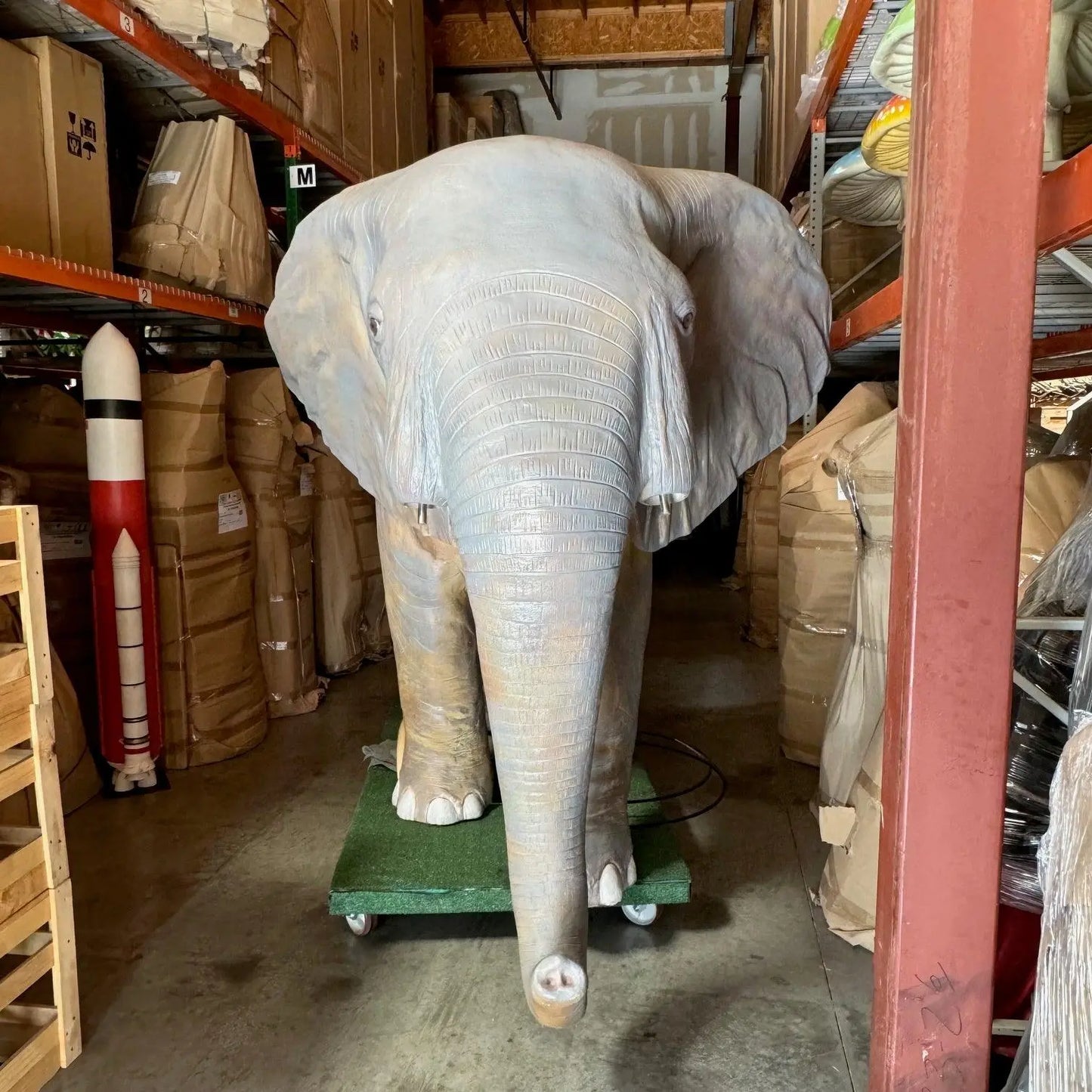 Life Size Standing Elephant Statue A0834-100059-H