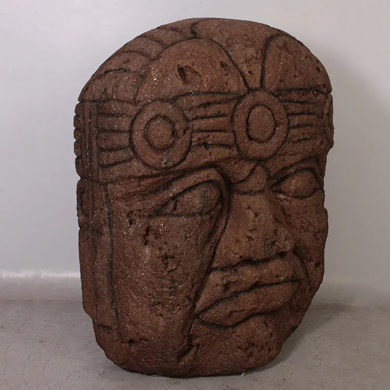 Large Stone Olmec Head Bust Statue M0058B-100083-H