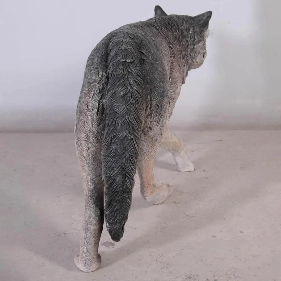 Growling Wolf Life Size Statue A0180-100096-H