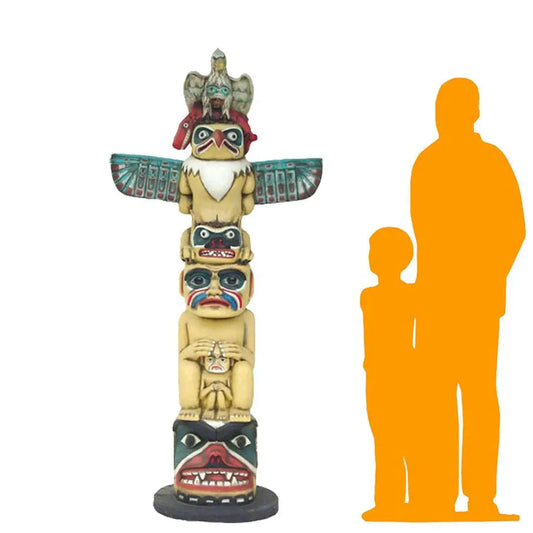 Indian Totem Pole Statue LS030-1006-A