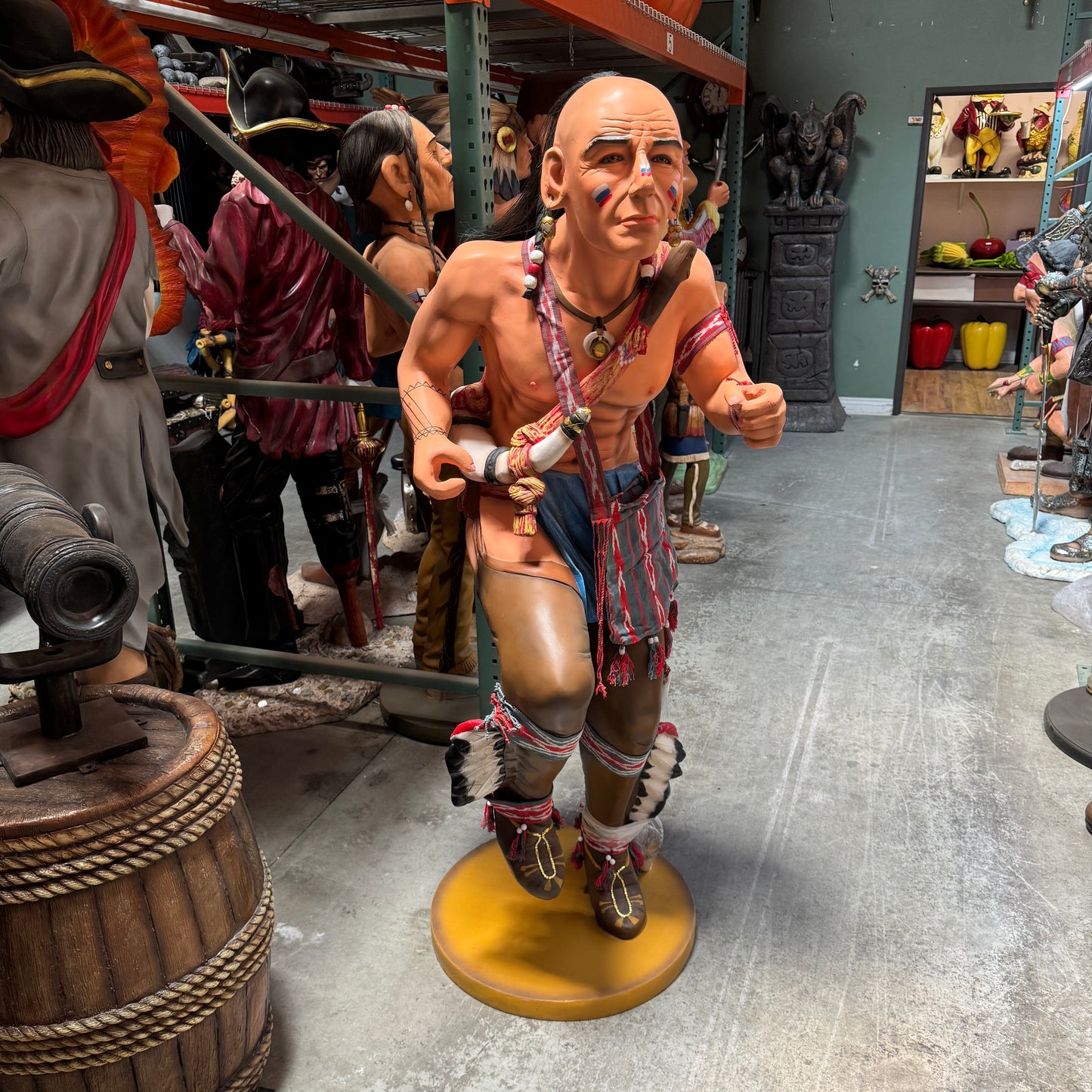 Indian Rain Dancing Life Size Statue