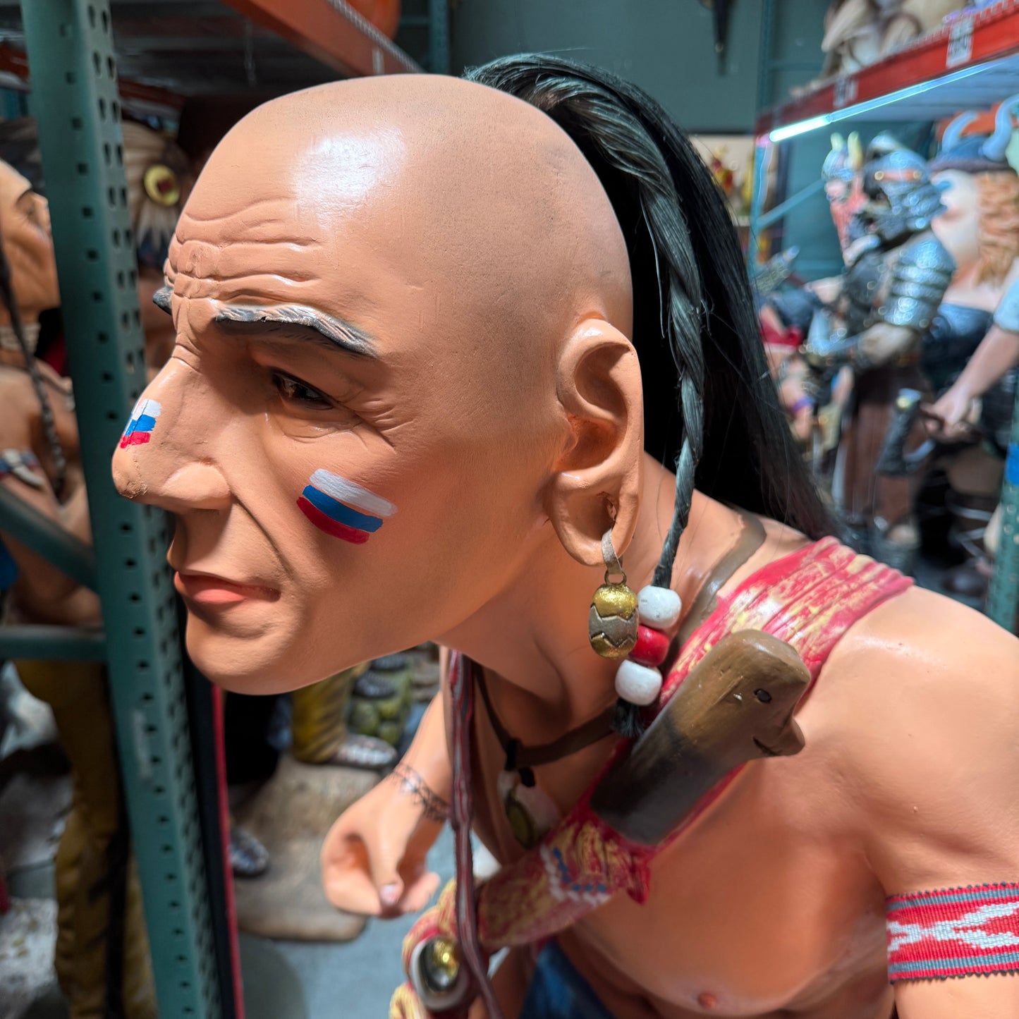Indian Rain Dancing Life Size Statue
