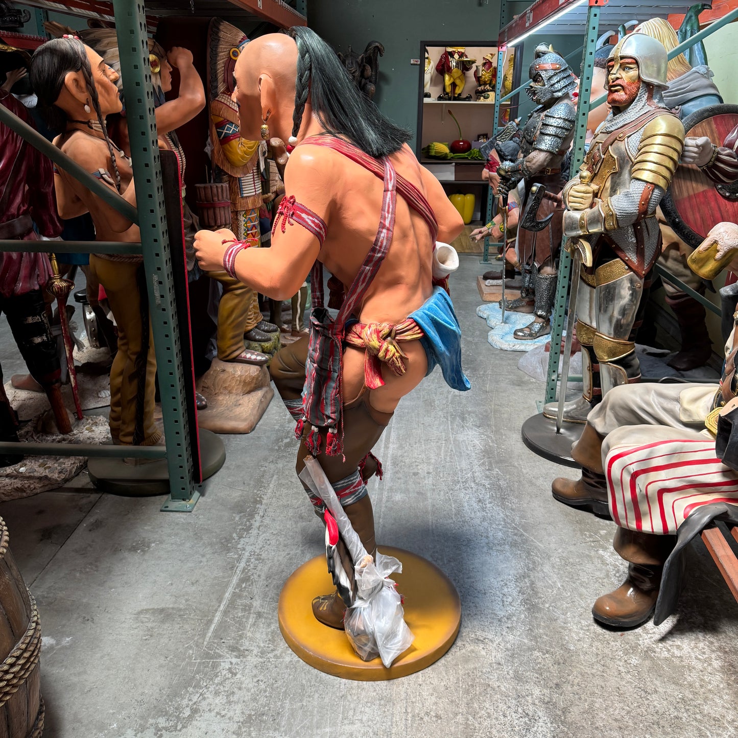 Indian Rain Dancing Life Size Statue