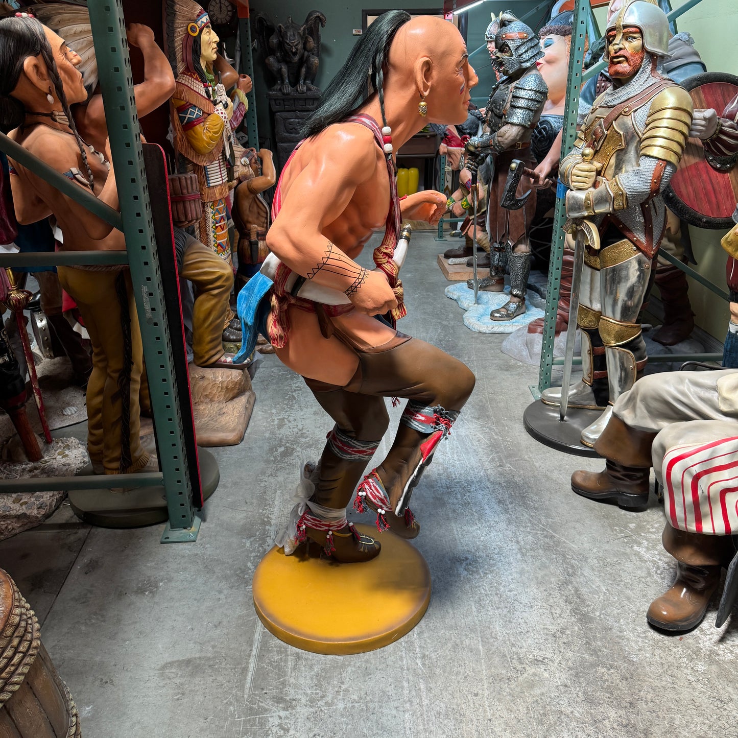 Indian Rain Dancing Life Size Statue