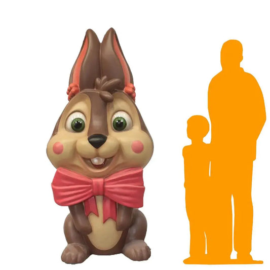 Pink Giant Chocolate Easter Bunny Statue S0137P-1053-2-T