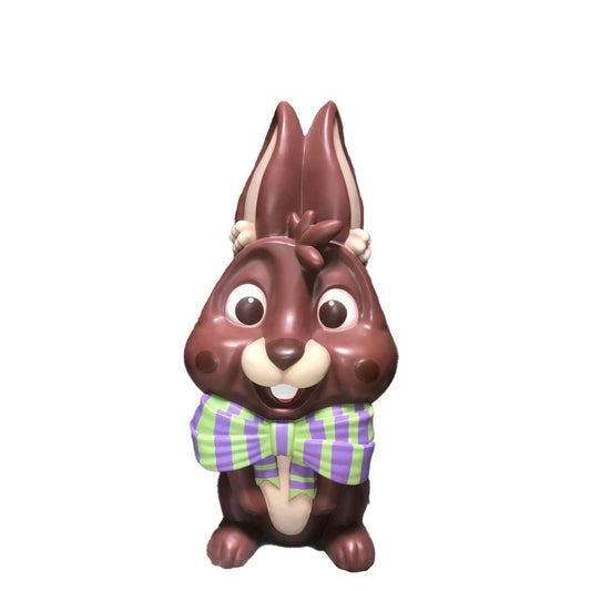 Striped Giant Chocolate Easter Bunny Statue - LM Treasures Prop Rentals