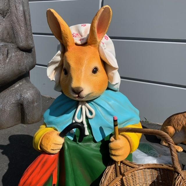 Rabbit With Basket Statue