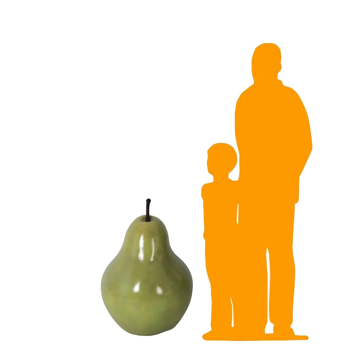 Large Green Pear Statue
