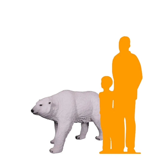 Polar Bear Walking Life Size Statue A0277-110009-H