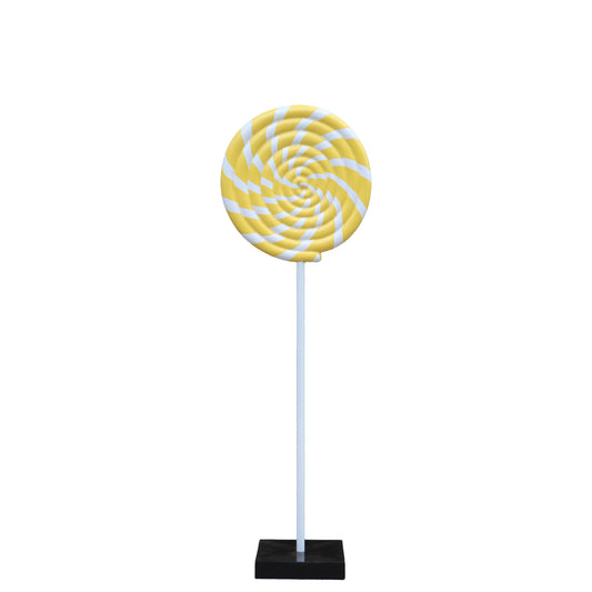 Yellow Swirl Lollipop Statue