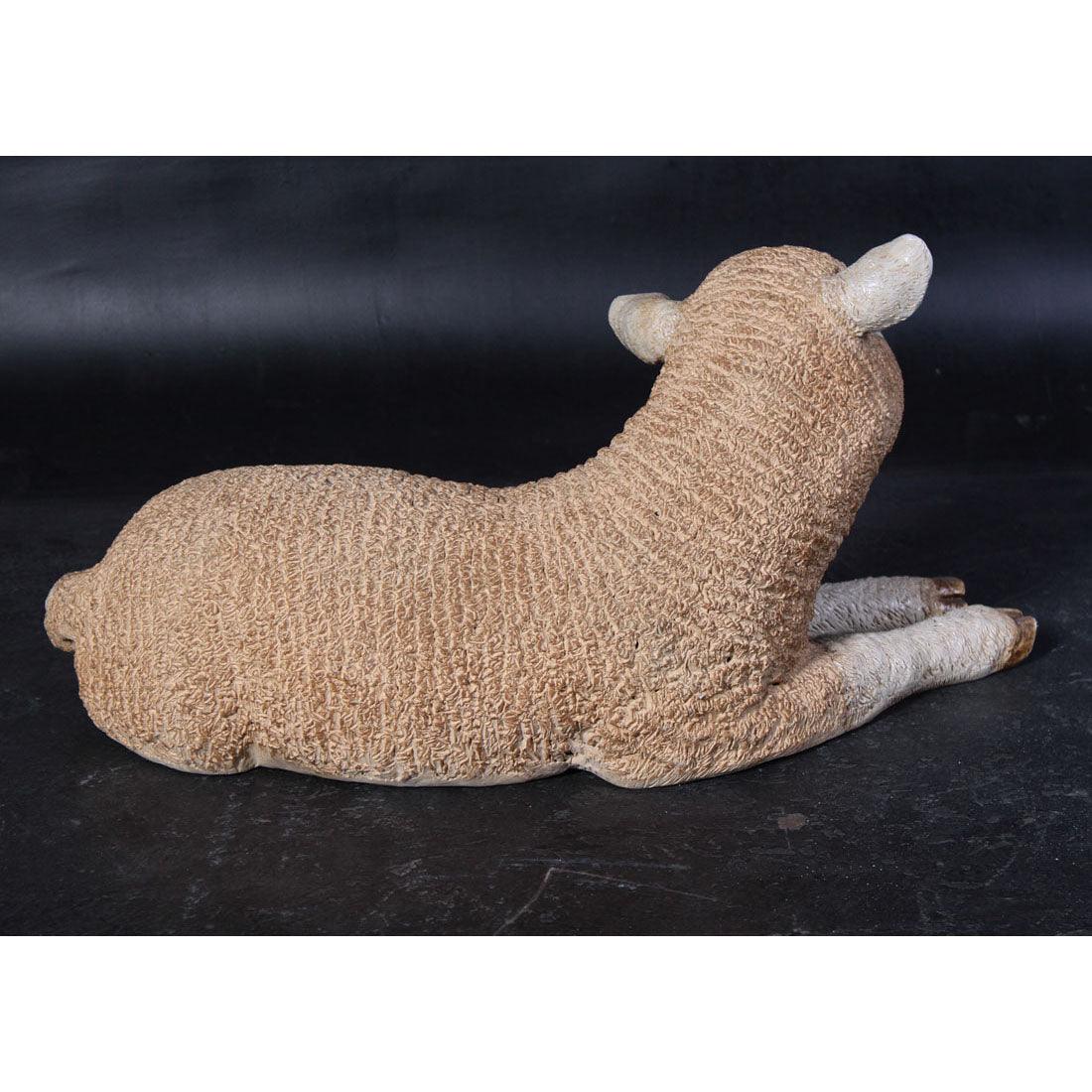 Laying Baby Merino Lamb Statue