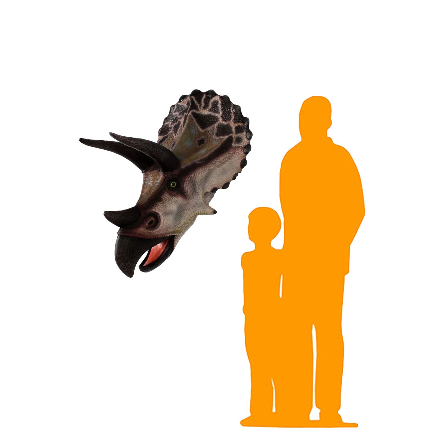 Large Triceratops Dinosaur Head Statue
