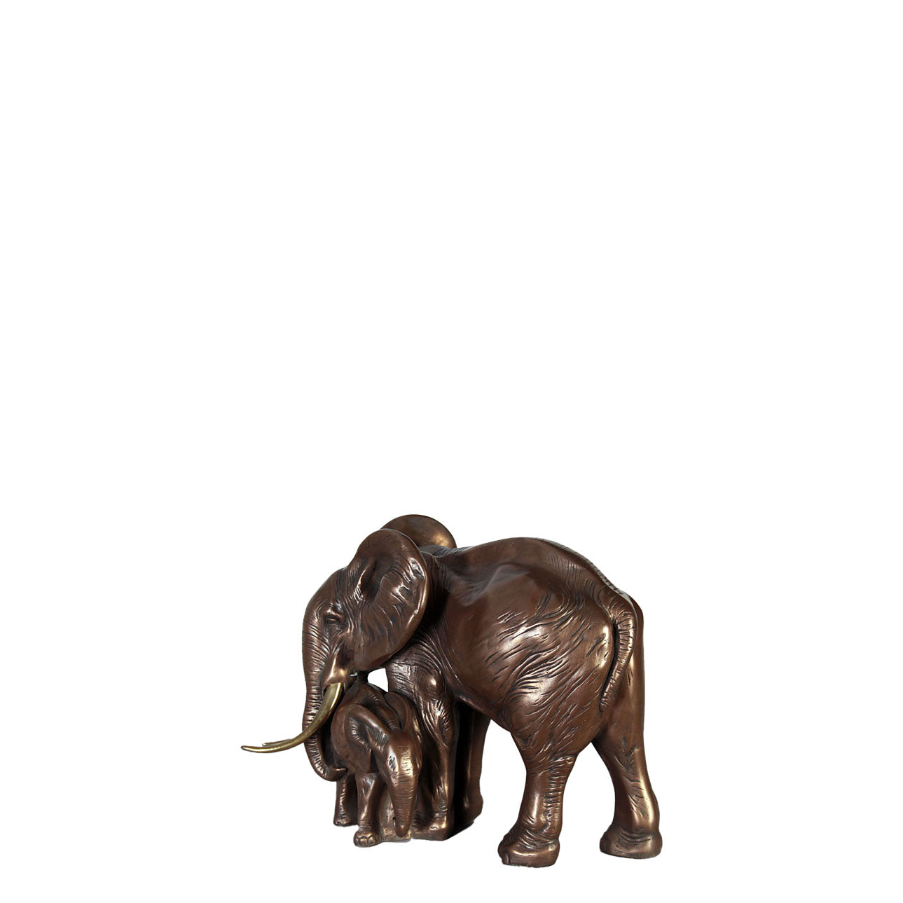 Small Elephant With Baby Table Top Statue