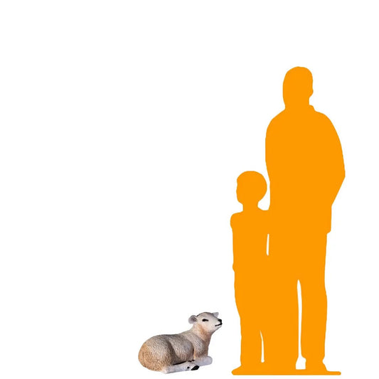 Texelaar Baby Lamb Laying Statue A0401-110034-H