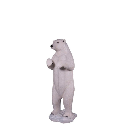 Standing Polar Bear Statue On Base - LM Treasures Prop Rentals