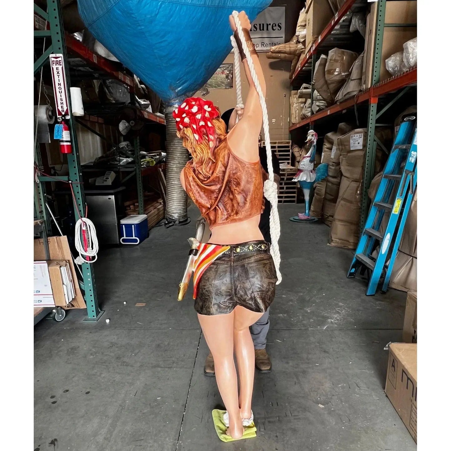 Pirate Lady Hanging In Skirt Life Size Statue LS112-110050-H