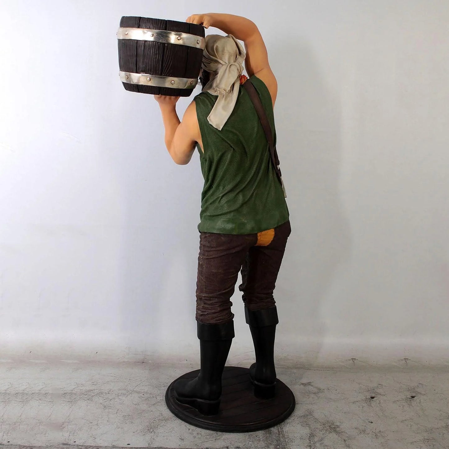 Pirate Holding Bucket Life Size Statue