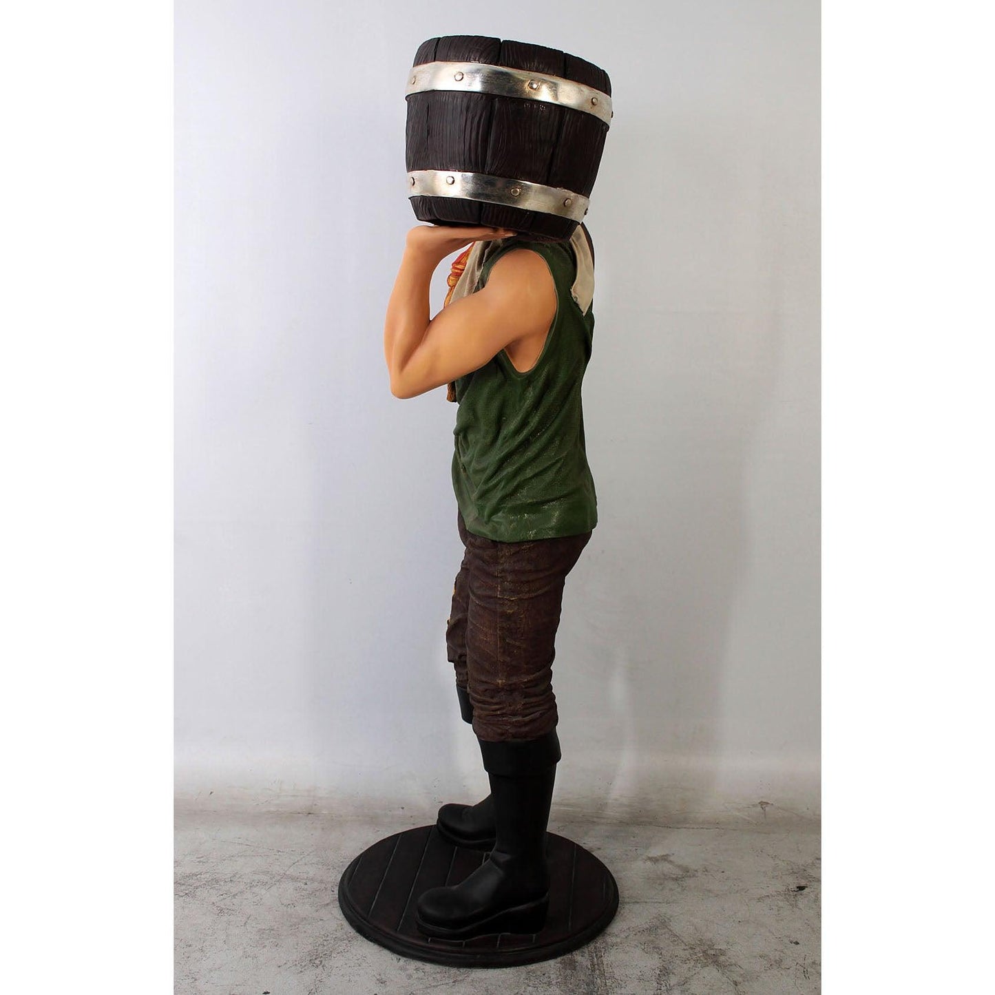 Pirate Holding Bucket Life Size Statue