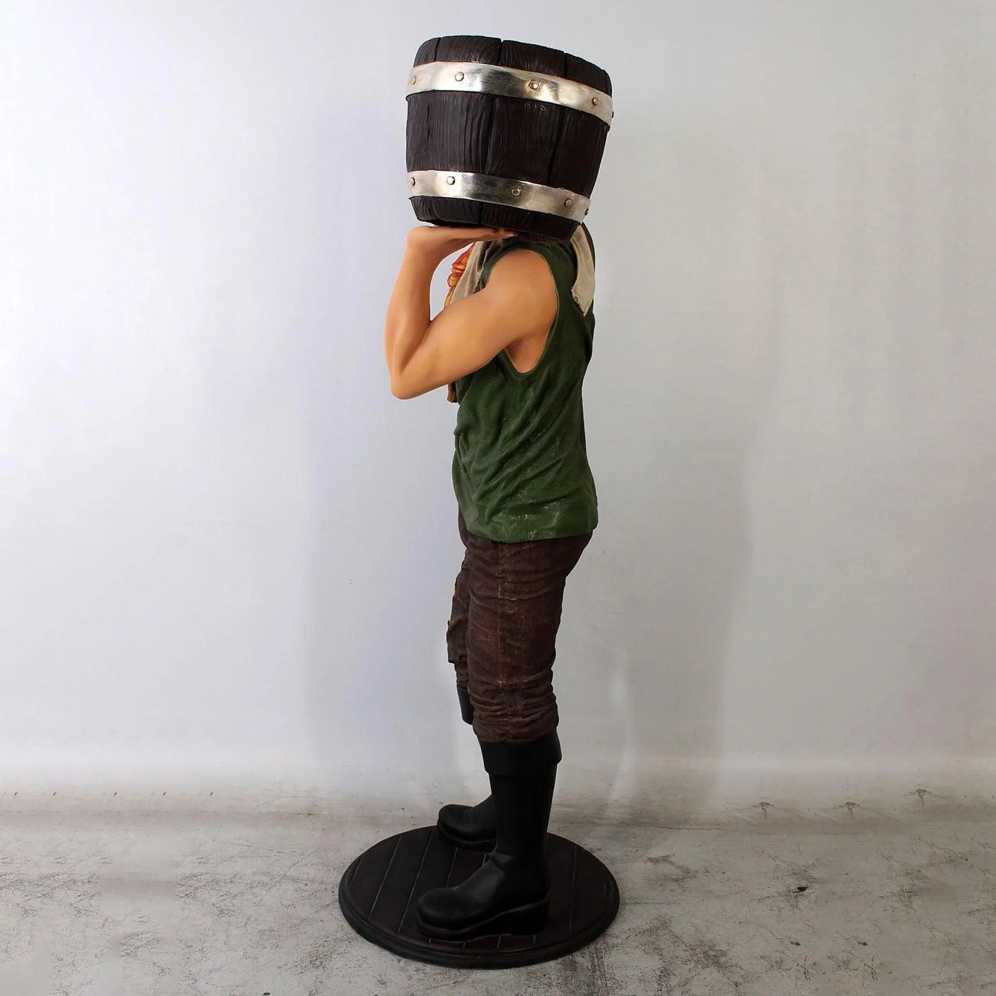 Pirate Holding Bucket Life Size Statue