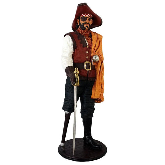 Pirate Wooden Leg Life Size Statue - LM Treasures Prop Rentals