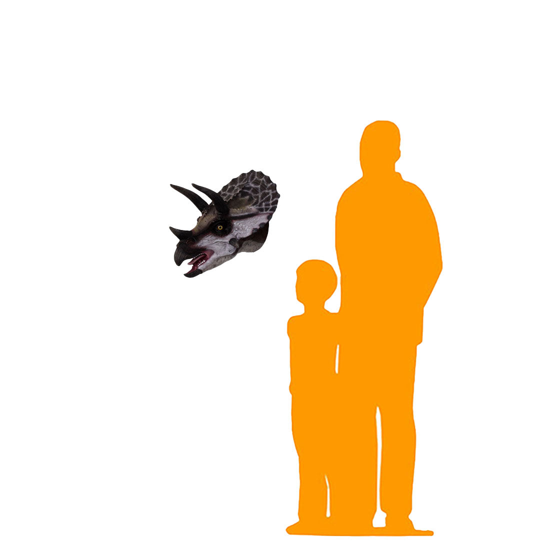 Small Triceratops Dinosaur Head Statue