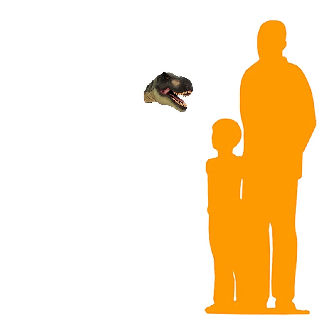 Small T-Rex Dinosaur Head Statue A0222-110085-H