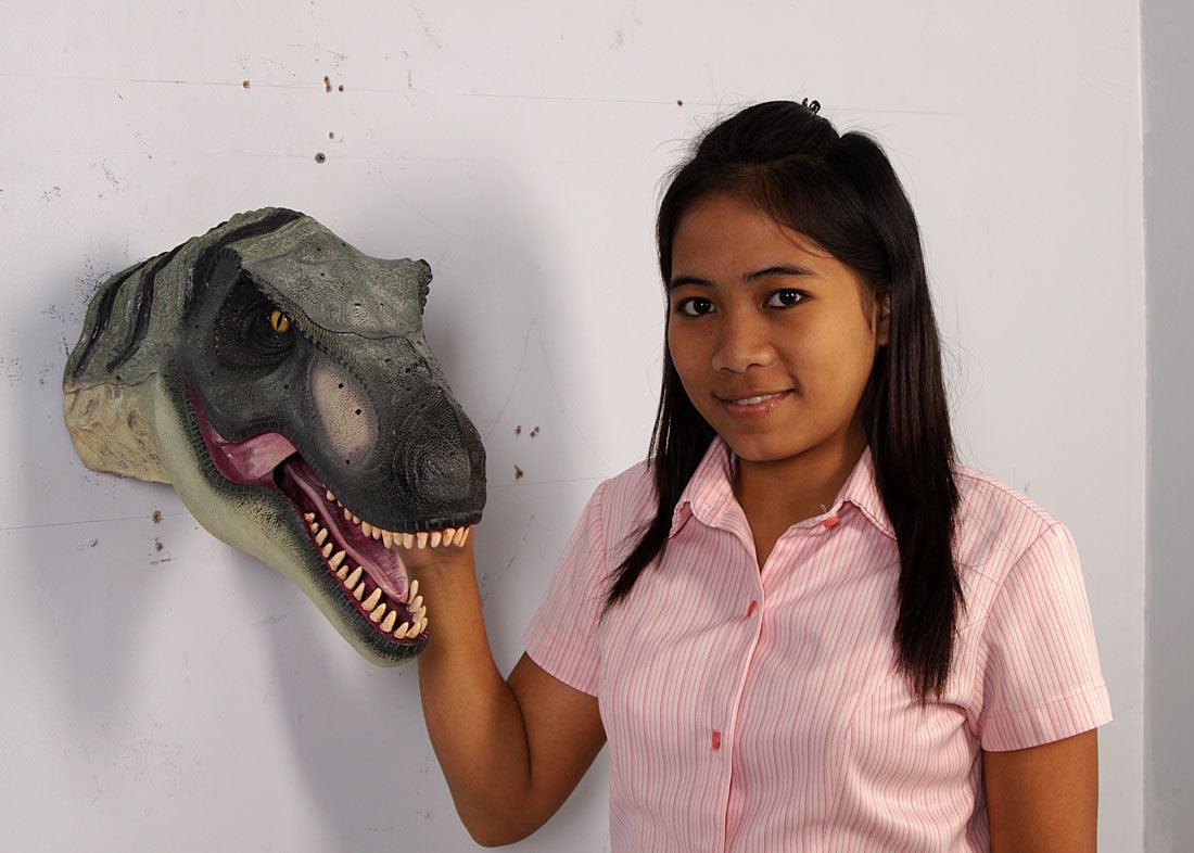 Small T-Rex Dinosaur Head Statue