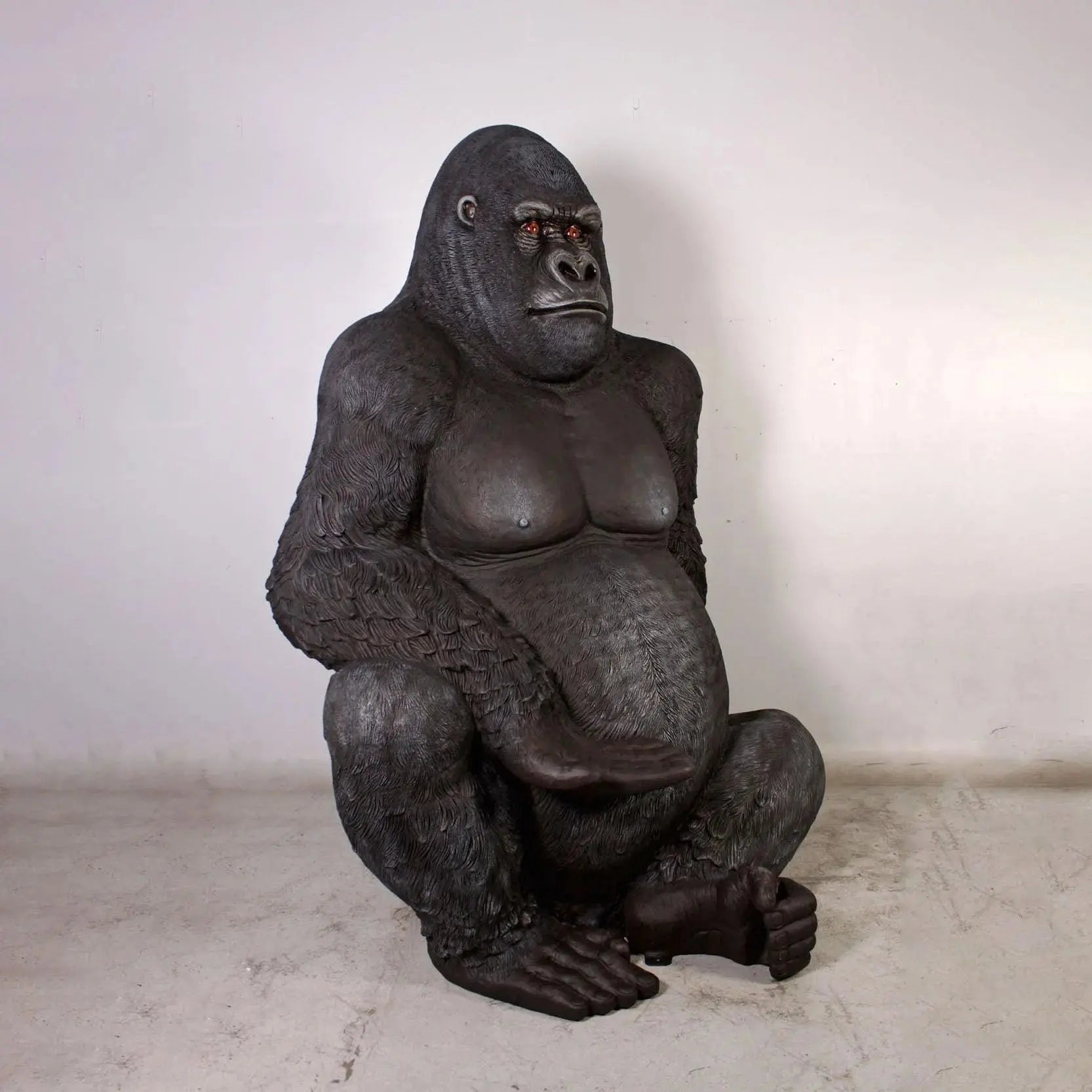 Jumbo Silver Back Gorilla Statue A0364B-110088-H