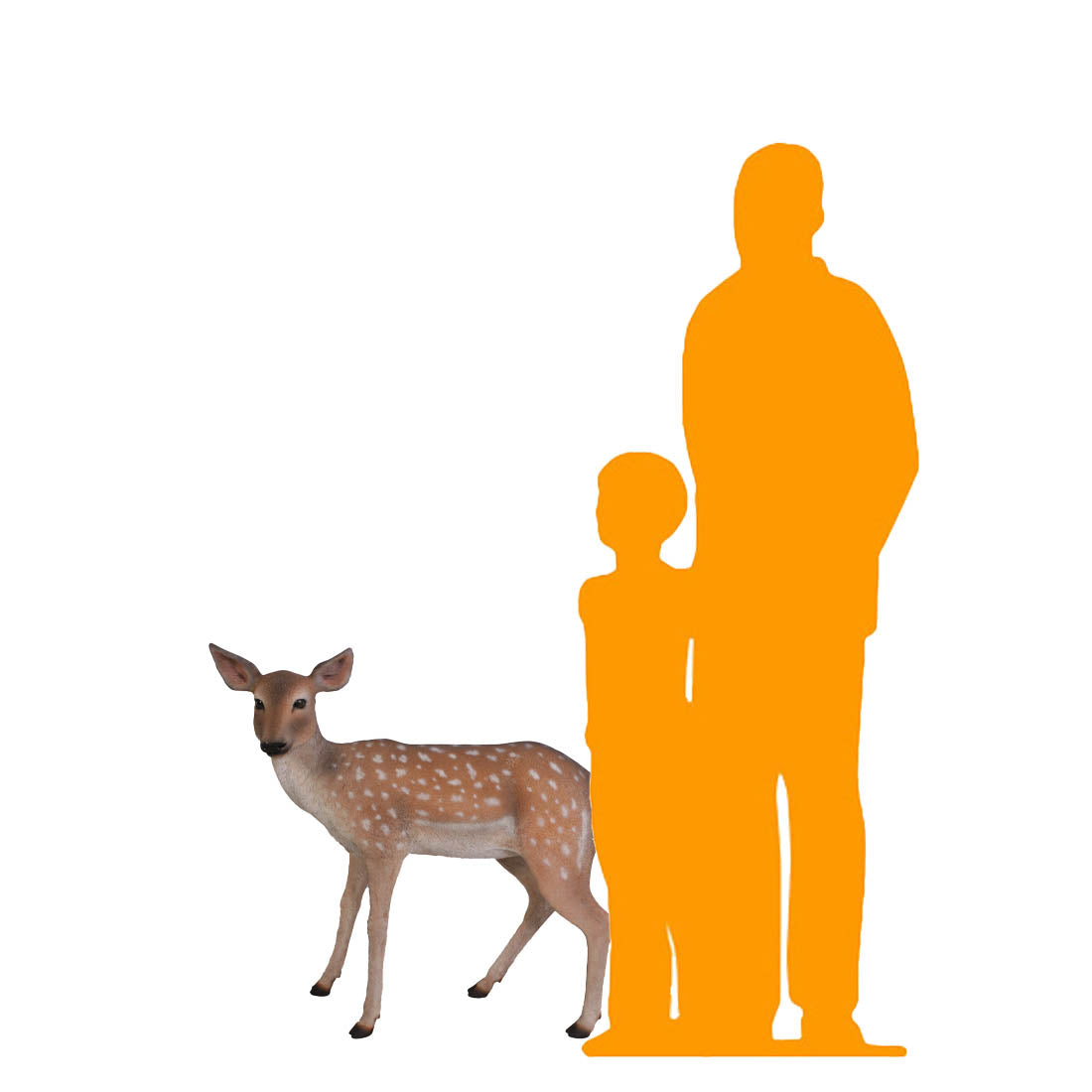 Deer Fawn Life Size Statue