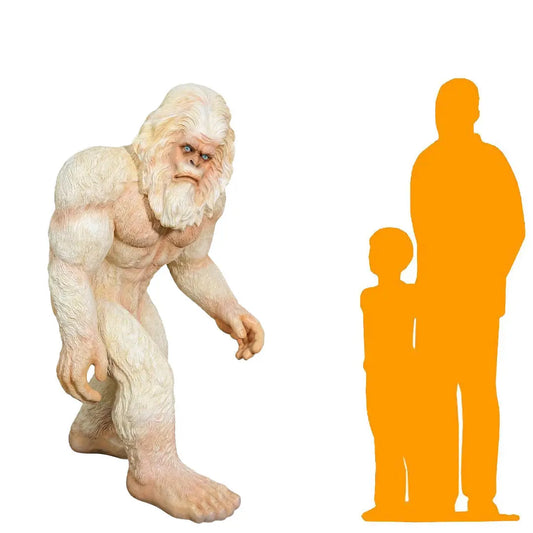 White Abominable Snowman Yeti Statue A0752DTW-110119-H
