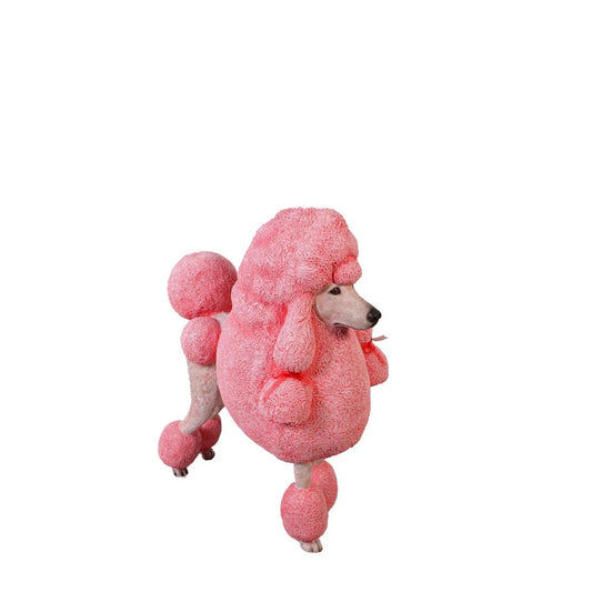 Pink French Poodle Life Size Statue A0256P-110121-H