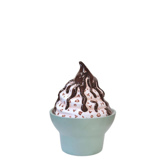 Ice Cream Chocolate Sundae Cup Statue - LM Treasures Prop Rentals