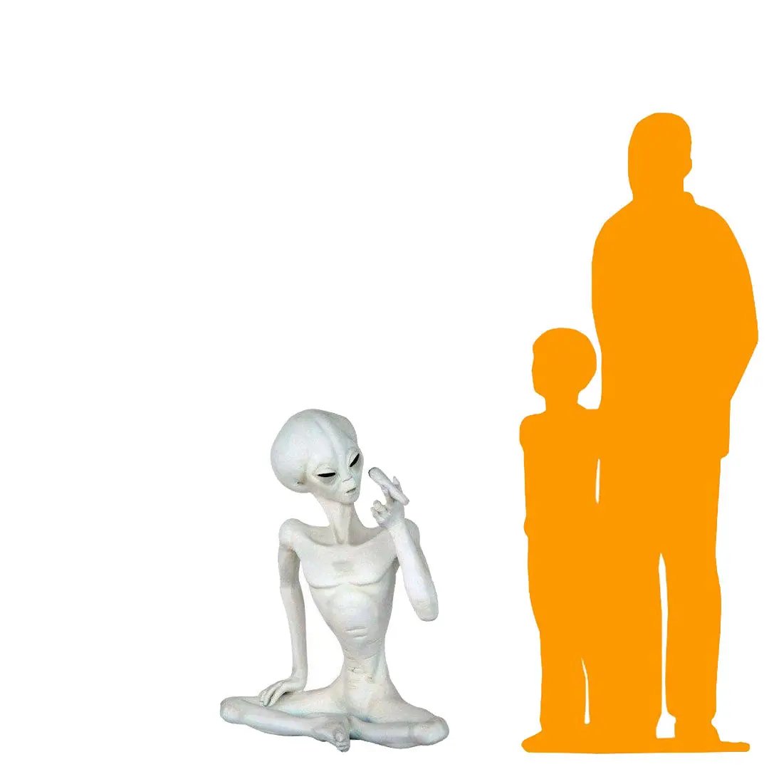 Alien Sitting With Cigar Life Size Statue LS250-1134-A