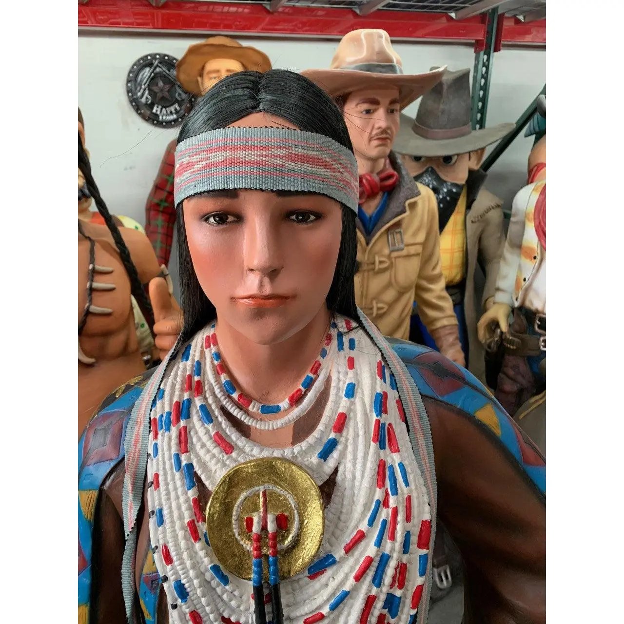Indian Native American Woman Statue LS055-1183-A