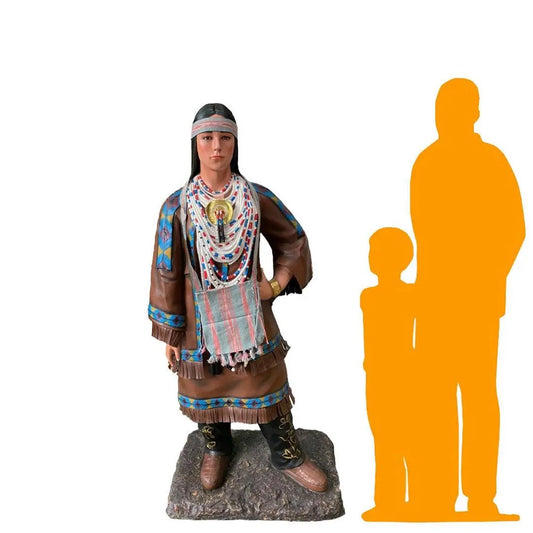 Indian Native American Woman Statue LS055-1183-A