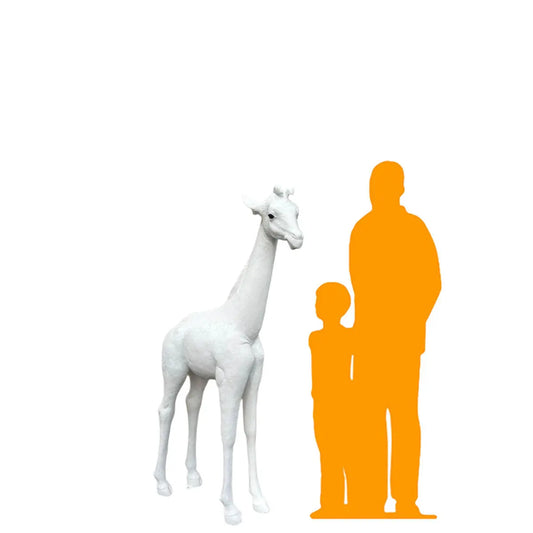 White Baby Giraffe Statue A0258W-120004-H