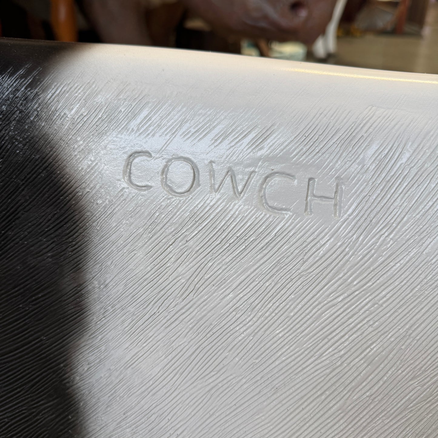 Holstein Cow Bench Life Size Statue