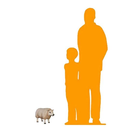 Texelaar Baby Sheep Head Up Statue A0291-120021-H